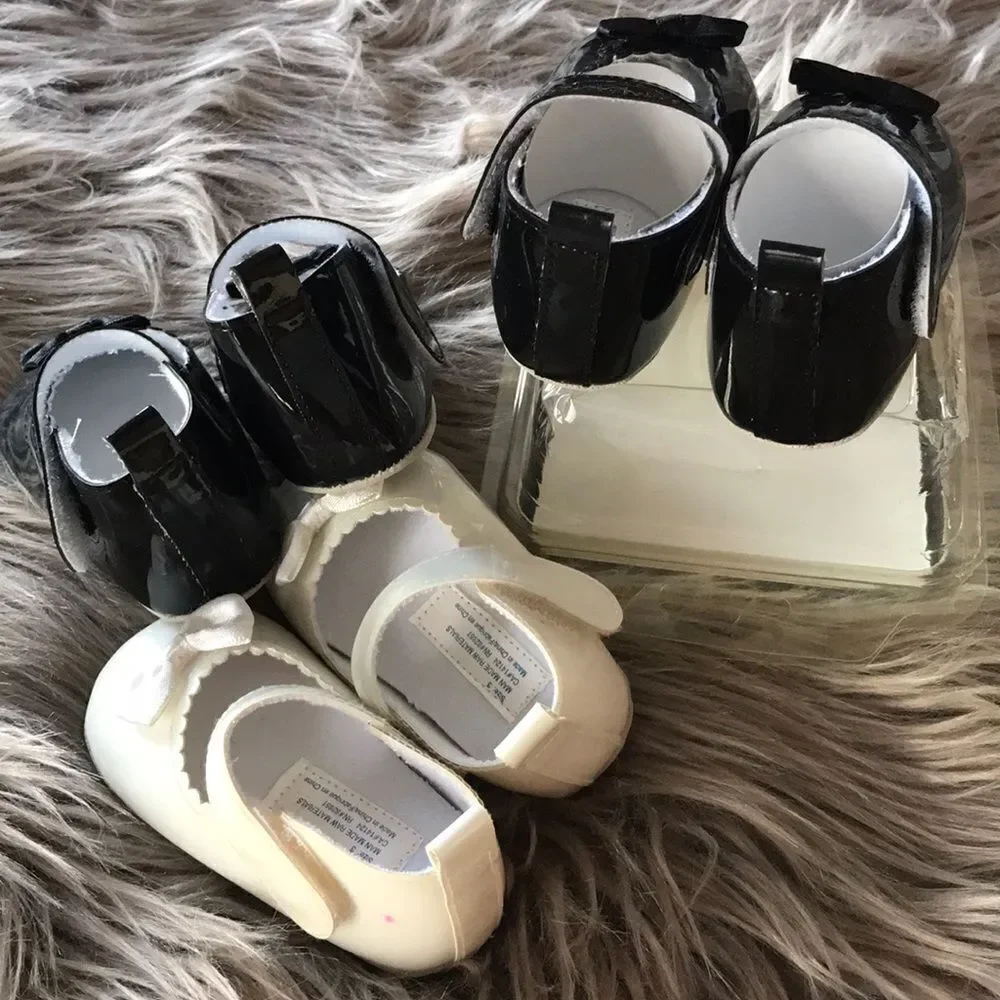 Lot of 3 Klassy Baby girl dress shoes 2 sizes
